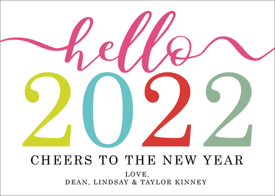 Hello 2022 New Year Cards